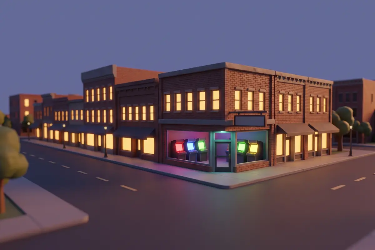 Illustration of a arcade bar