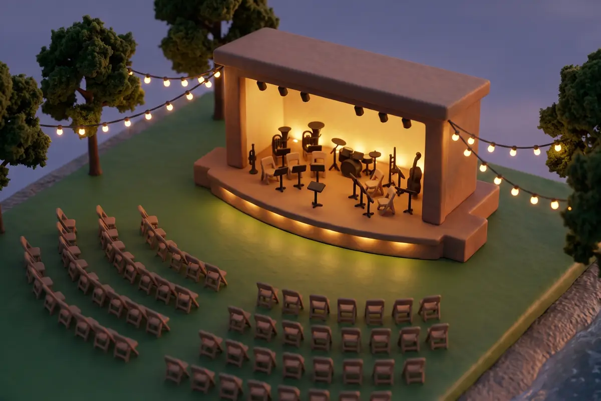 Illustration of a music event