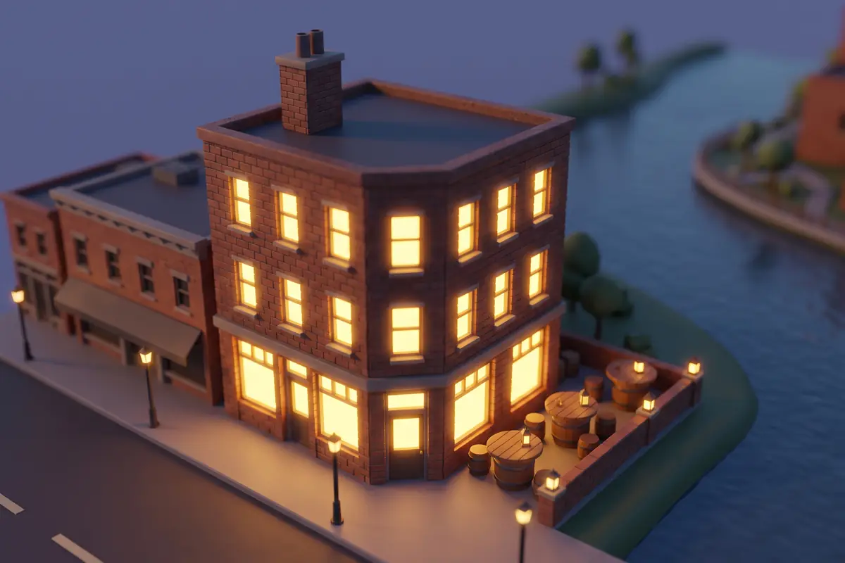 Illustration of a pub