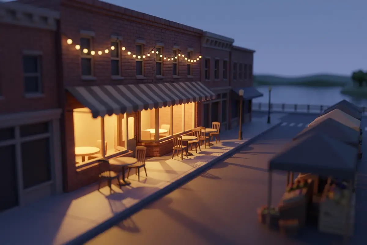 Illustration of a restaurant